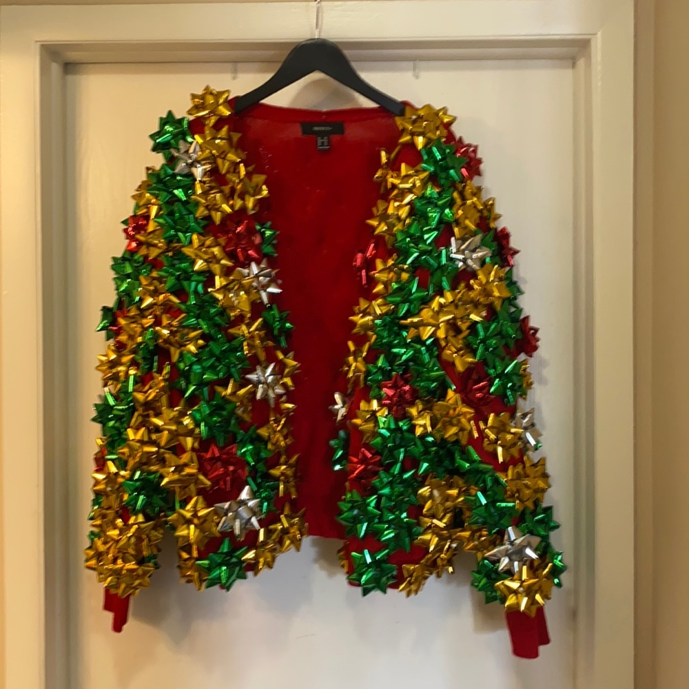 Obnoxious Christmas bow sweater